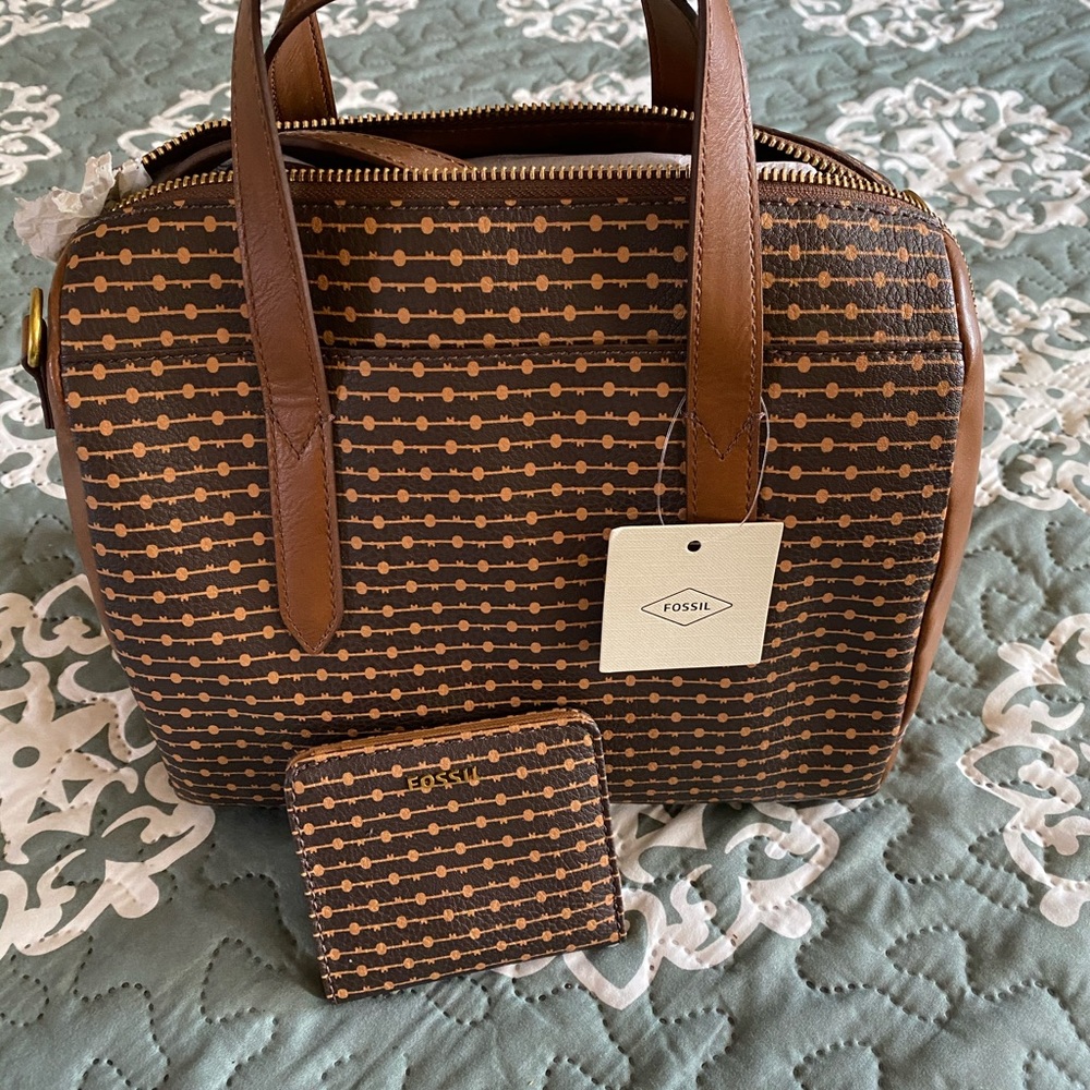 Brand new Fossil purse and mini wallet